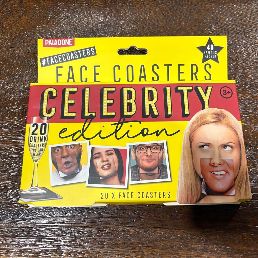 Paladone Face Coasters Celebrity Edition Game #Facecoasters 40 Faces